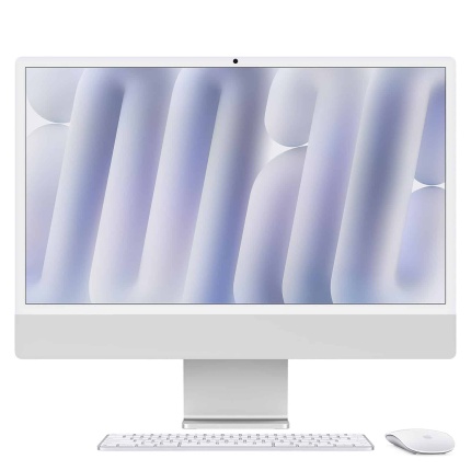 Apple iMac 24" (2024) – Puce M4 | 16 Go RAM unifiée | 256 Go SSD | Argent | Réf. MWUC3FN/A