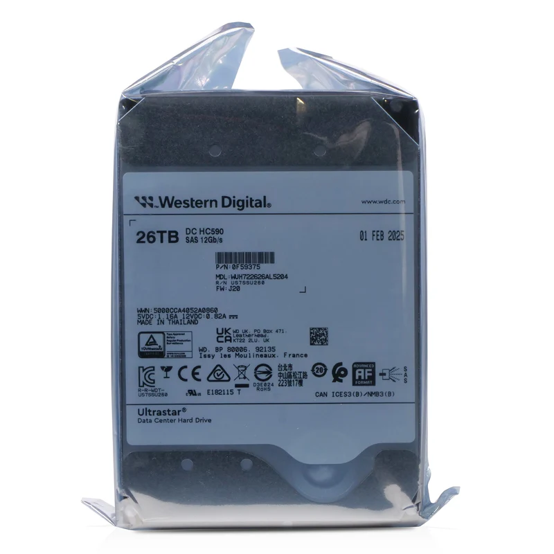 Disque Dur Western Digital Ultrastar DC HC670 26TB-WSH722626ALN607 