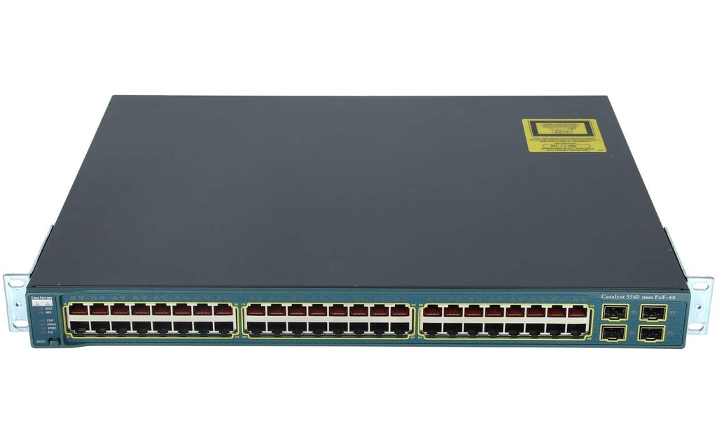 SWITCH CISCO CATALYST 48P 3560-E Serie POE 4SFP (REMIS A NEUF)