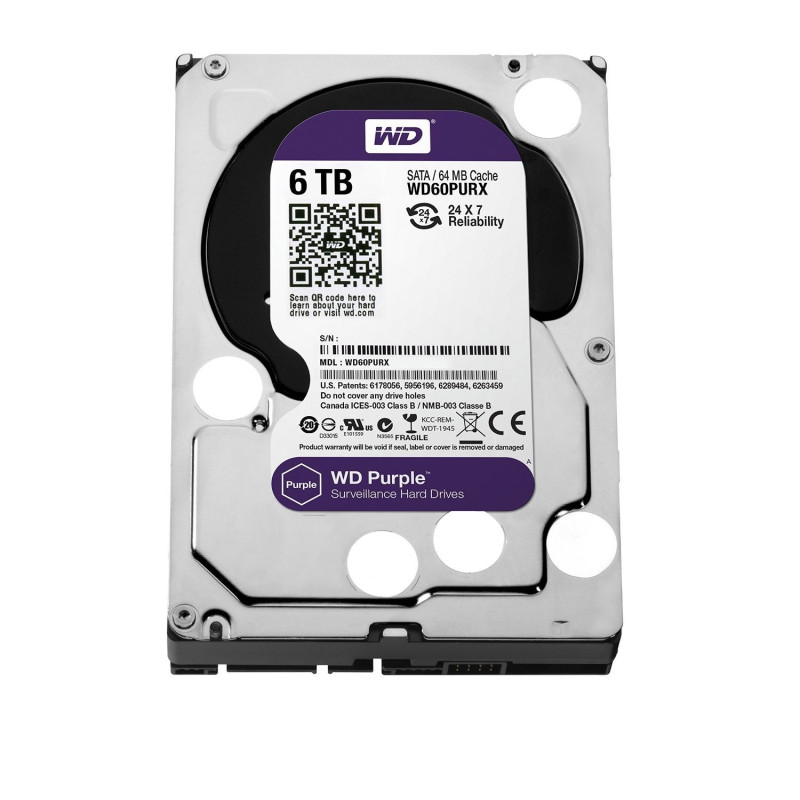 HDD WD PURPLE SURVEILLANCE  6 To SATA 6GB/S 256 CACHE