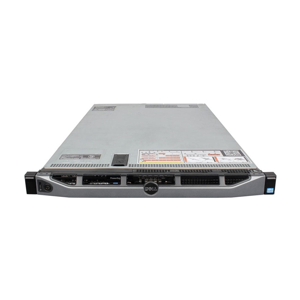 Serveur Dell PowerEdge R620 – 2× Xeon E5-2620 v2 – 16 Go RAM – 2×256 Go SSD – PERC H310 – 8SFF – 750W