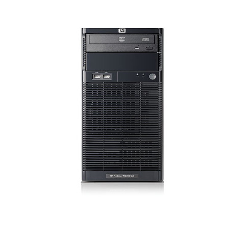 Serveur HPE ProLiant ML110 G6 – Intel Core i3-550 | 8 Go RAM | 2×HDD 500 Go | Tour | RAID B110i | iLO | Alimentation standard | Remis à neuf
