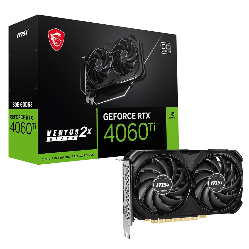 MSI GeForce RTX 4060 Ti VENTUS 2X BLACK 8G OC