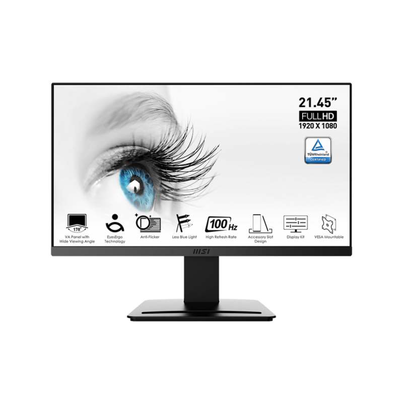 MSI PRO MP223 – 22" FHD (1920 × 1080) | 100 Hz | 1 ms | LED