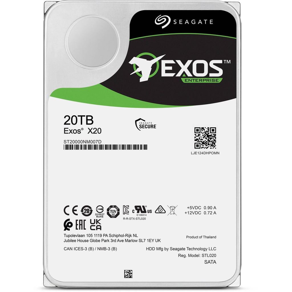 HDD 3.5 SEAGATE EXOS  20 To SATA III 6 Go/s 7200 RPM 256 Mo CACHE 