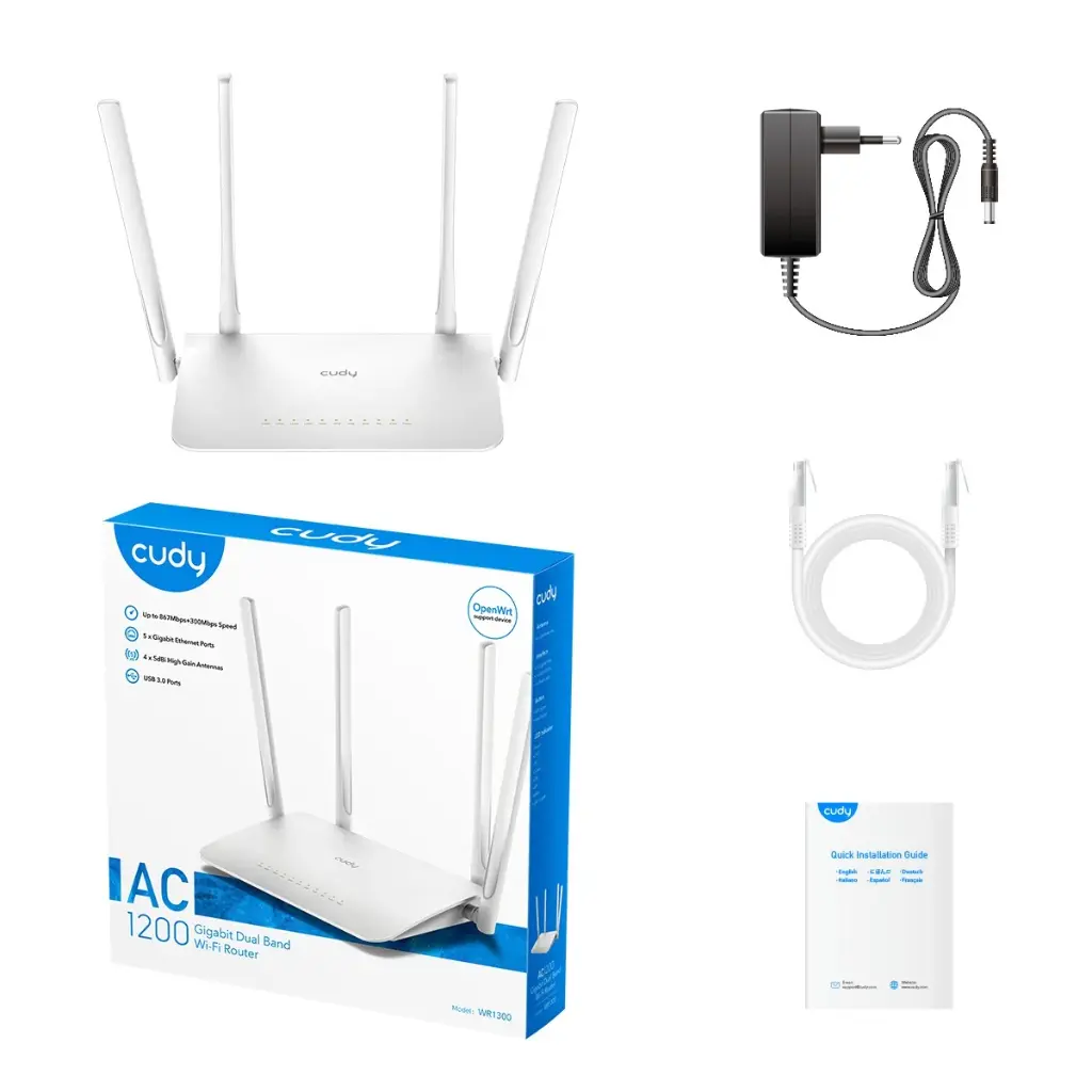 HOME WIFI ROUTEUR cudy AC1200 WR1300