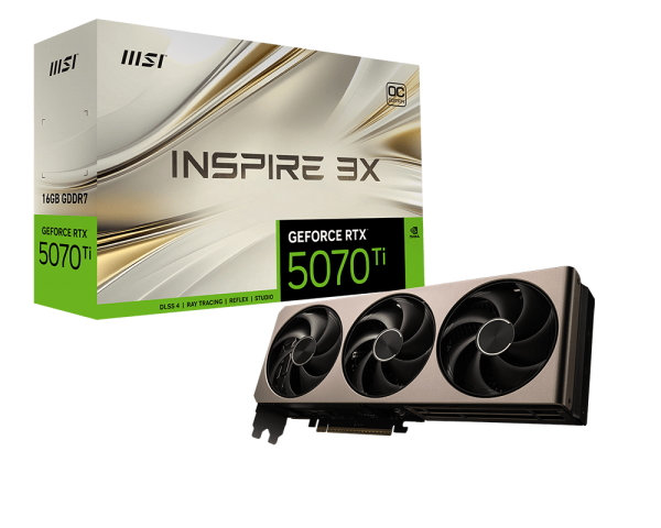 MSI GeForce RTX 5070 Ti 16G INSPIRE 3X OC