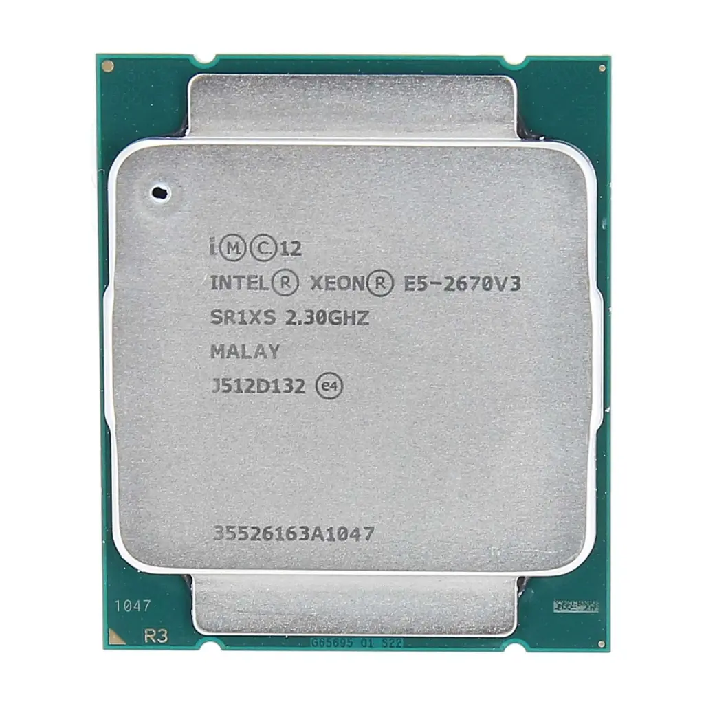 Intel Xeon E5-2670 V3 (2.30 up to 3.10 GHz; 12Coeur; 24Thread; 30 Mo)